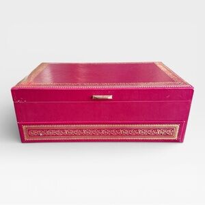 Vintage Mele Jewelry Box - Burgundy